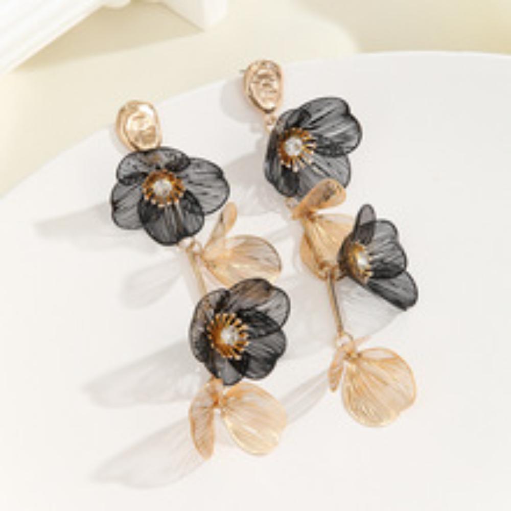 Европейская и американская мода серьги-цветы ручной работы в виде рыбьего хвоста