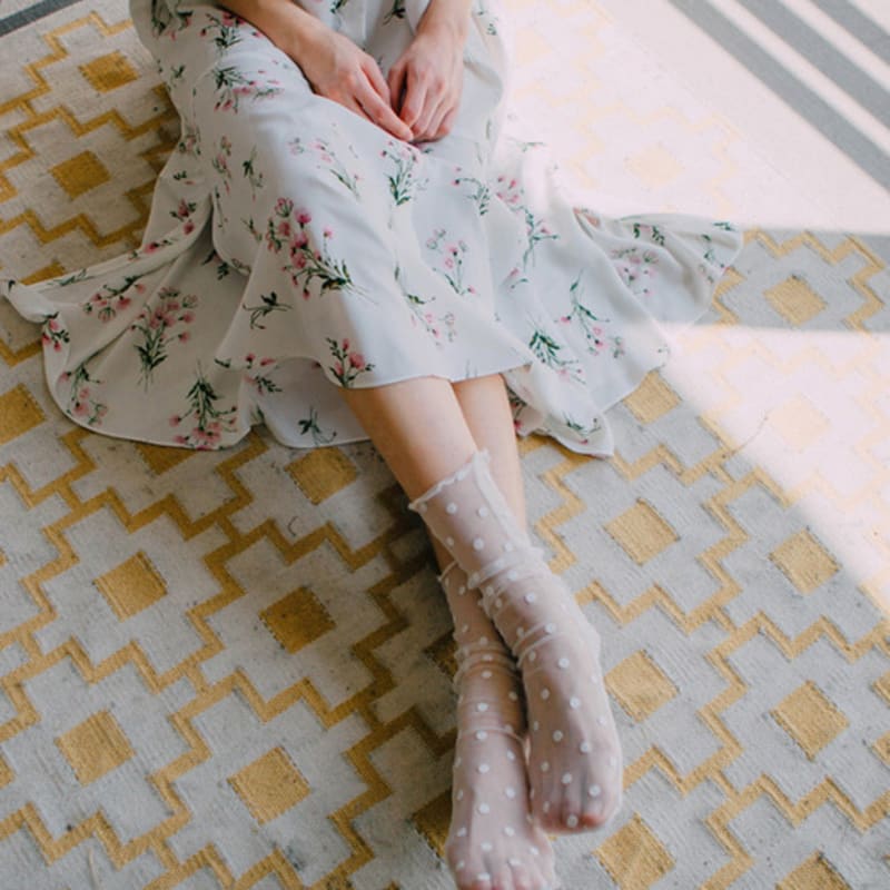 biarritz socks julie see-through socks 2 colors