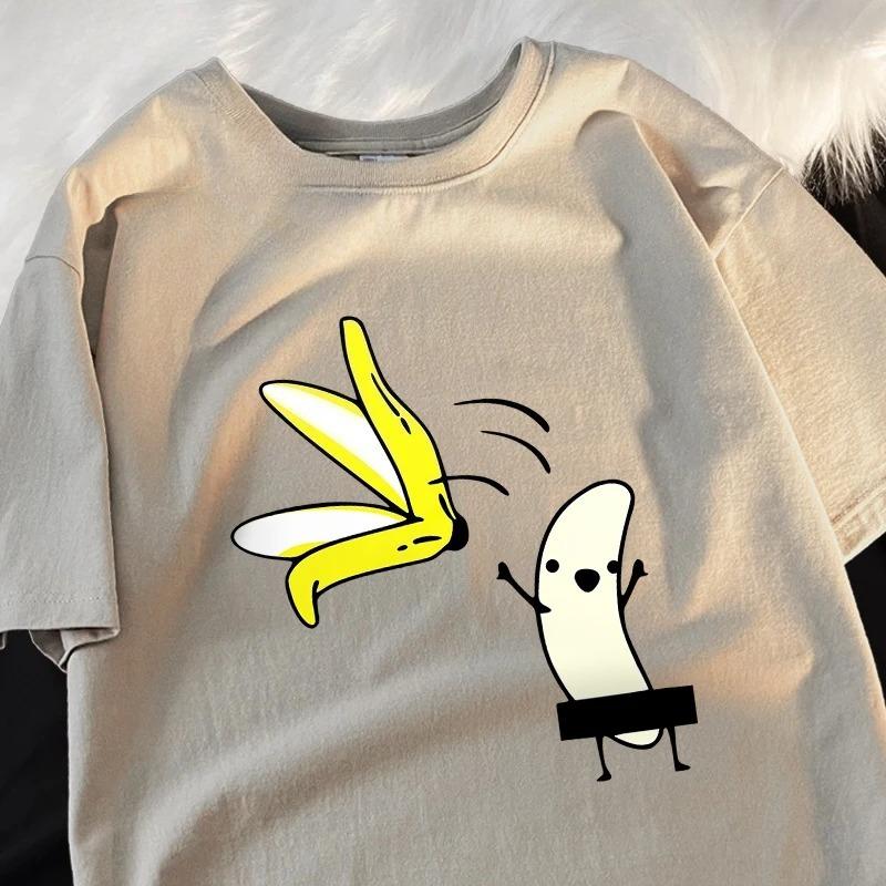 2026 New Summer Unisexs Tshirt 100 Cotton Instantprint Banana Pattern Loosefit Versatile Casual And Comfortable