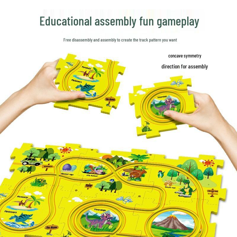 Hot-Selling DIY Electric Puzzle Car and City Map Toy for Children