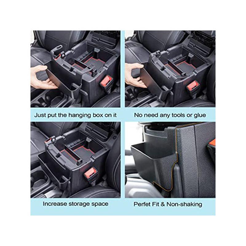 Подвесной бокс на центральную консоль для Jeep Wrangler JL JLU Gladiator JT Truck 2018-2024 Органайзер-лоток Подлокотник Аксессуары для хранения
