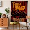 Рок-группа ТThin LizzyS Настенный гобелен Печать Арт Дешевый Хиппи Настенный подвес Богемские настенные гобелены Мандала Арт Домашний декор