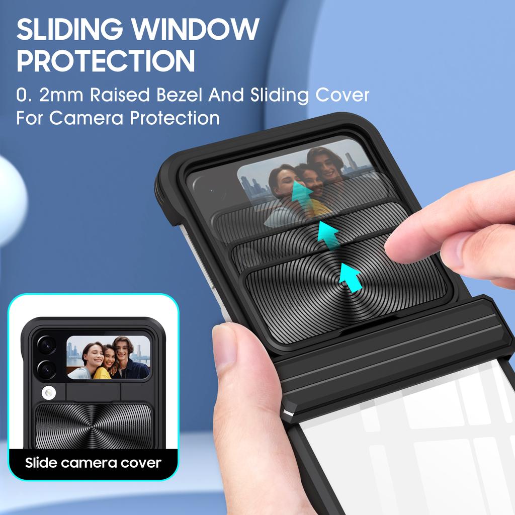 Прозрачный акриловый складной чехол для сотового телефона для Samsung Galaxy Z Flip 4 5g Flip4 Zflip4, защита камеры, защита от отпечатков пальцев