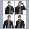 3Pcs/Set Women Winter Hat Scarf Gloves Set Solid Color Knitting Hat Long Scarf Touchscreen Gloves Set Winter Accessories