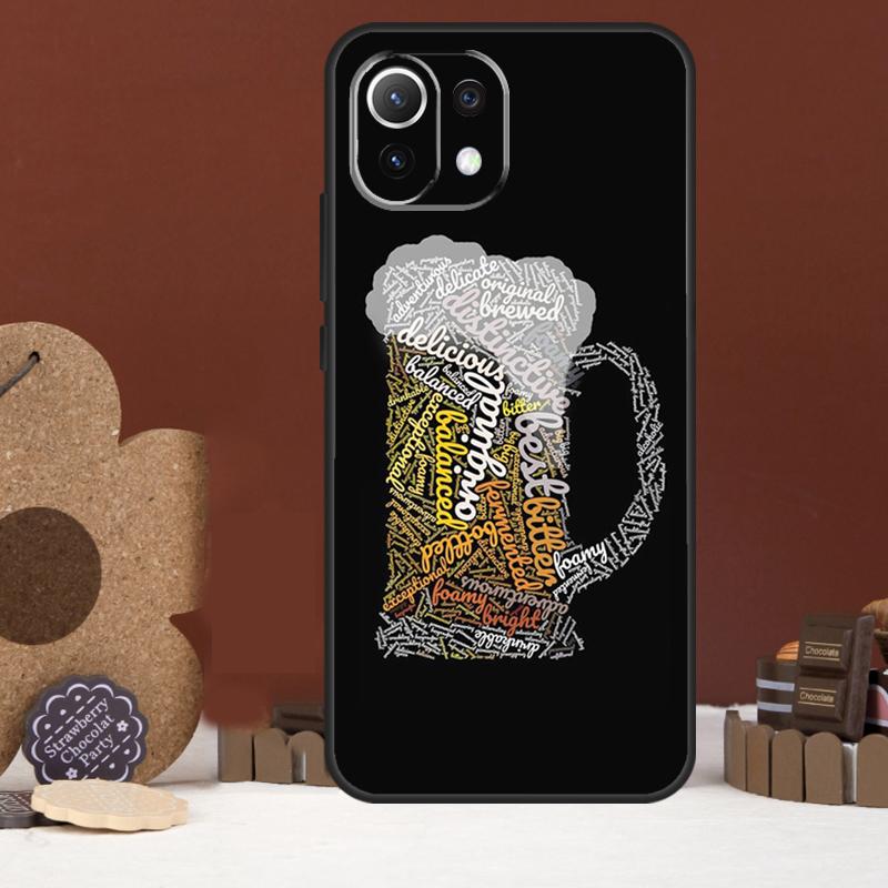 Кружка для пива Пузырьки пива Чехол для Xiaomi 14 15 Ultra 15T 14T 13T 17 Pro Max POCO X7 Pro X5 X6 F5 F6 F7 F8 Ultra Обложка