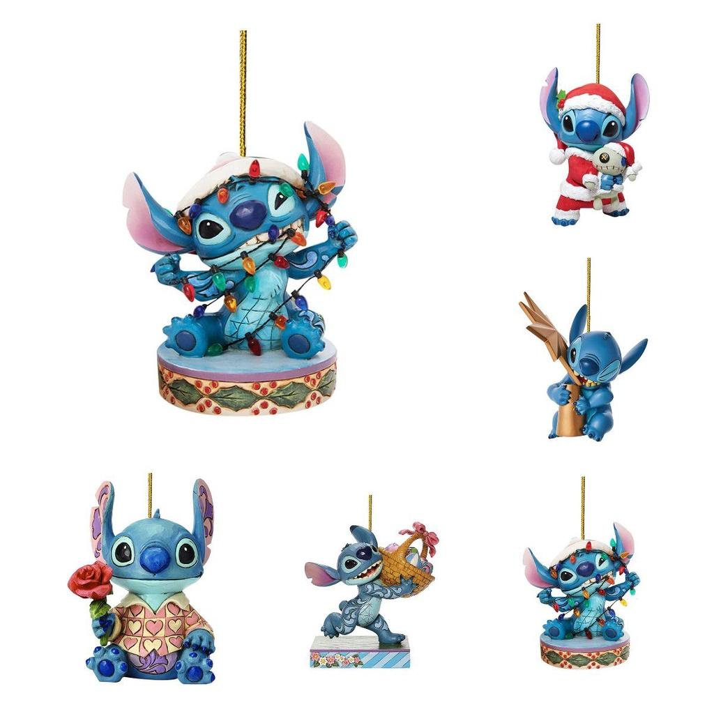 Enchanting Cartoon Anime Stitch Acrylic Pendant Christmas Tree Decoration Diy Crafts