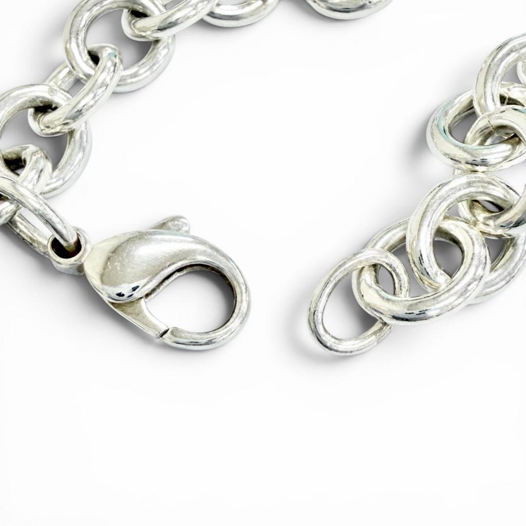 Great TIFFANY&Co. bracelet Return to Tiffany & Co. Round Tag Bracelet Silver 925 Used