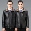Genuine Leather Coat, Fur All-in-one Men's Jacket, Autumn and Winter Velvet Thickened Large Size Genuine Leather Jacket