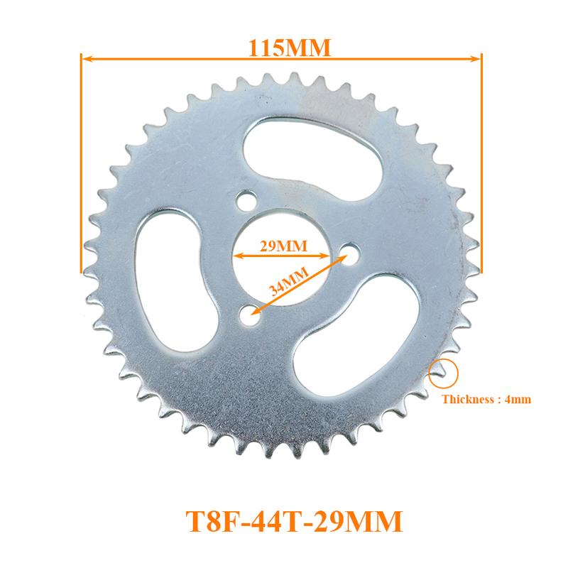 47cc 49cc T8F Цепь 35T 38T 44T 54T 64T 26MM 29MM 35MM 54MM Зубья Звездочка Комплекты Для Мини Мото Квадроцикла Квадроцикла 2-тактный Двигатель Запчасти