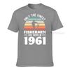 Fisherunisex Born In 1961 60th T Shirt For Unisex Cotton Tshirt Fashion Tee 60 Years Old Birthday Fishing Tshirt Free Shipping