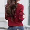 NaVaVa Women V Neck Long sleeVe T shirT nT2890