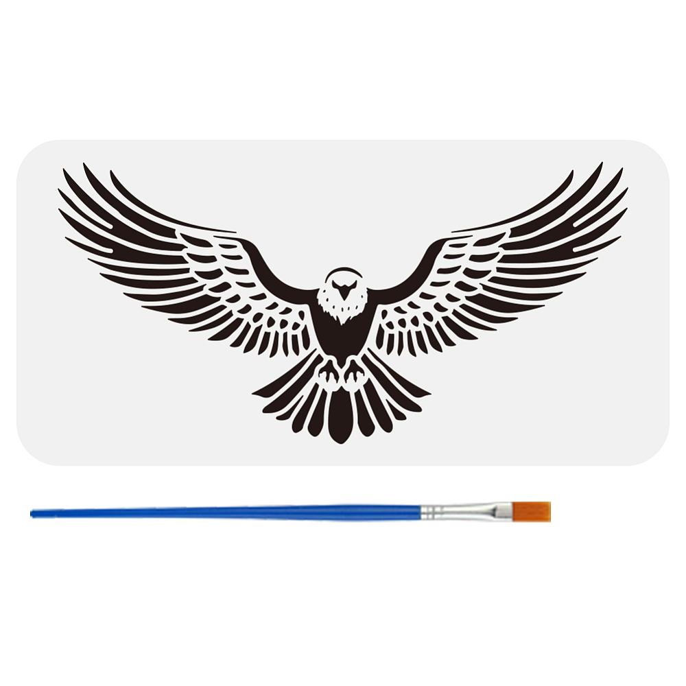 PET Hollow Out Drawing Painting Stencils, for DIY Scrapbook, Photo Album, Eagle, 150x300mm
