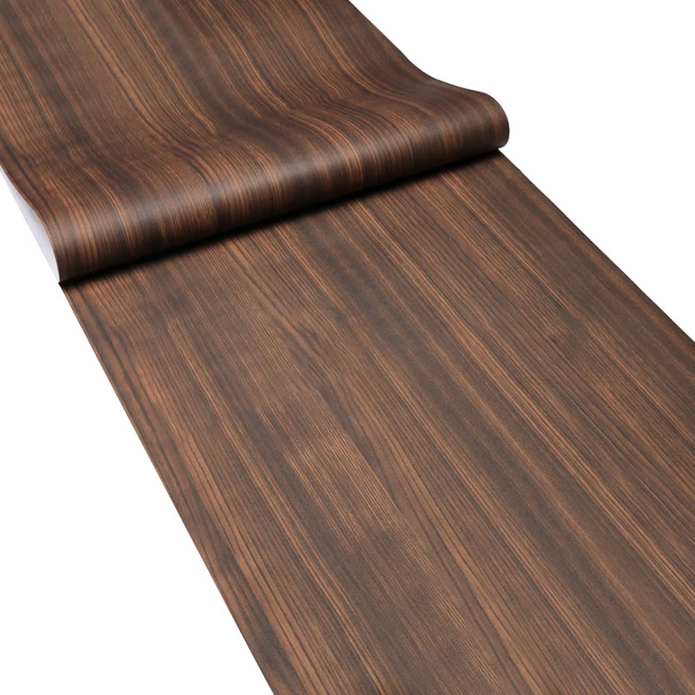 Homya Wallpaper Sticker Wood Grain Waterproof Remake Sheet Brown Thickness Glue Included Thick Floor Sticker Pet Friendly Wear Resistant Stain