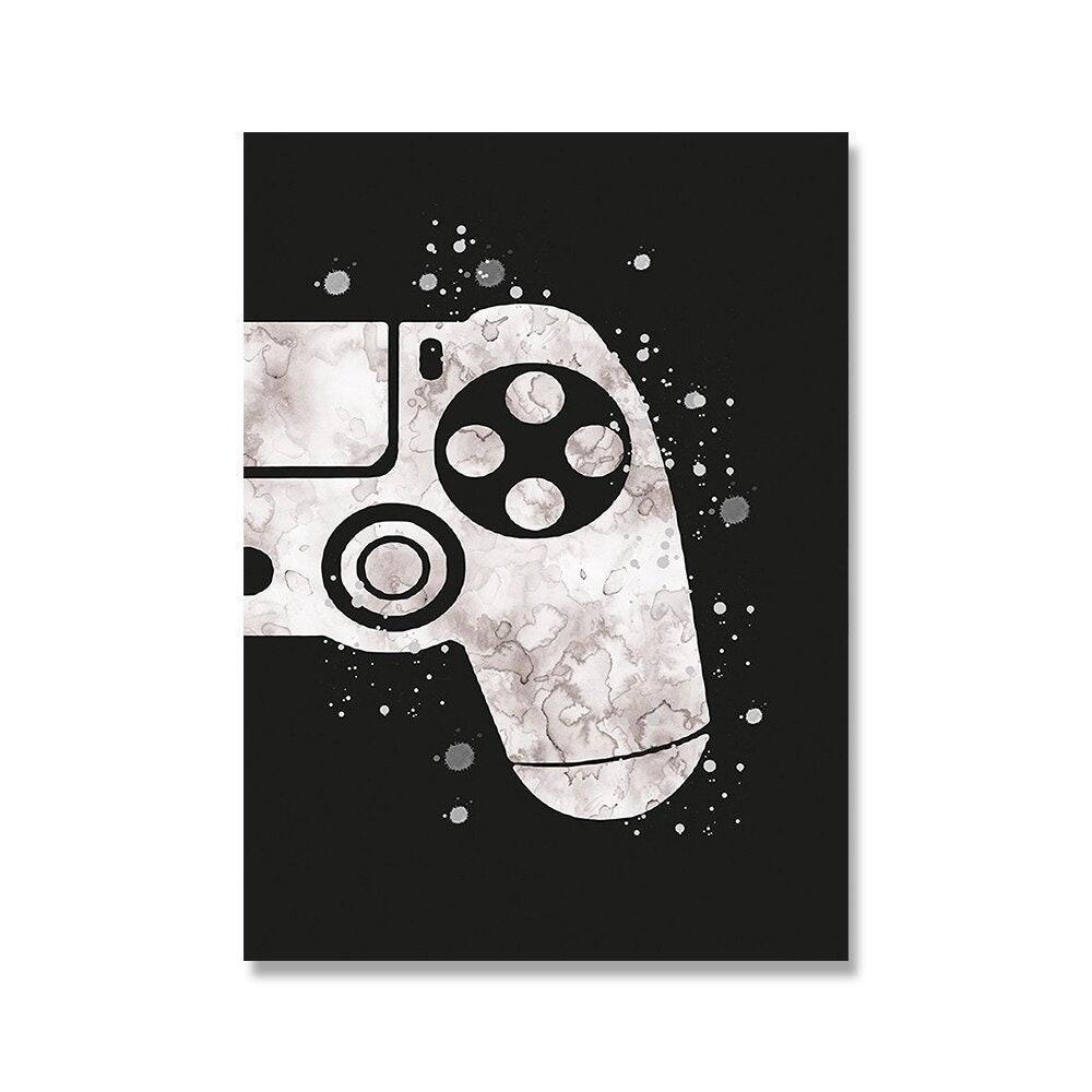 80S Game Quotes Posters Gaming VR Gamepad Canvas Poster Decoration Wall Art Kids Boys Gamer Room Decor Kawaii Home Decor Gift