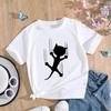 (Asian Size) Women Fashion T Shirt Cute Pet Cat 90s Trend Clothing Print Tee Top Woman Female Short Sleeve Graphic T-shirts