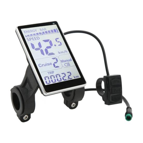 Electric Ebike Display 5 Pin 24V 36V 48V 60V Bike Odometer Universal Scooter LCD Panel Screen 31.8 22.2MM Electric Bike Power Meter