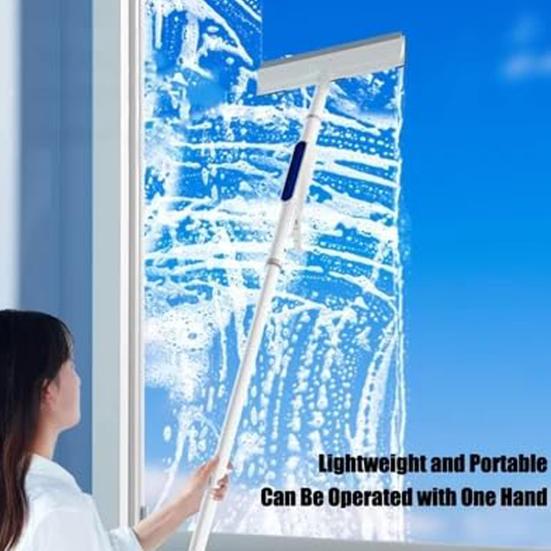 Скребок для чистки окон, двусторонний распылитель, расширительный скребок для мытья окон с длинной ручкой, ручной скребок для окон и зеркал