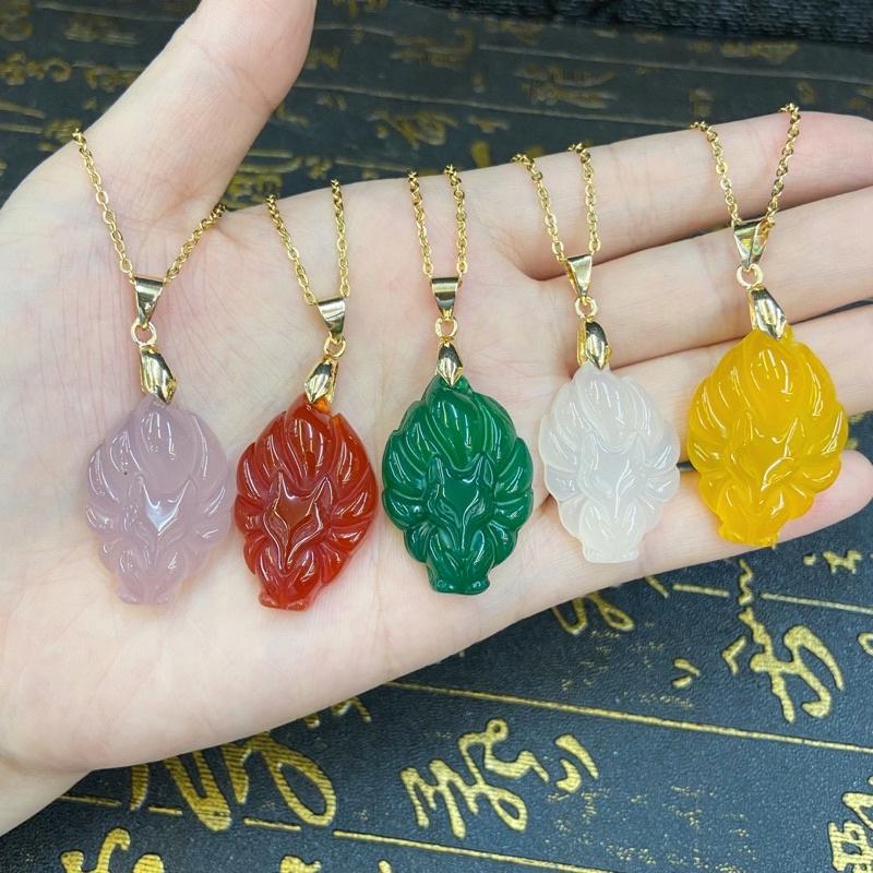 Ожерелье-цепочка с подвеской в ​​виде девятихвостой лисы, унисекс, китайское животное, ручная резная лиса, для мужчин и женщин, счастливый ювелирный подарок