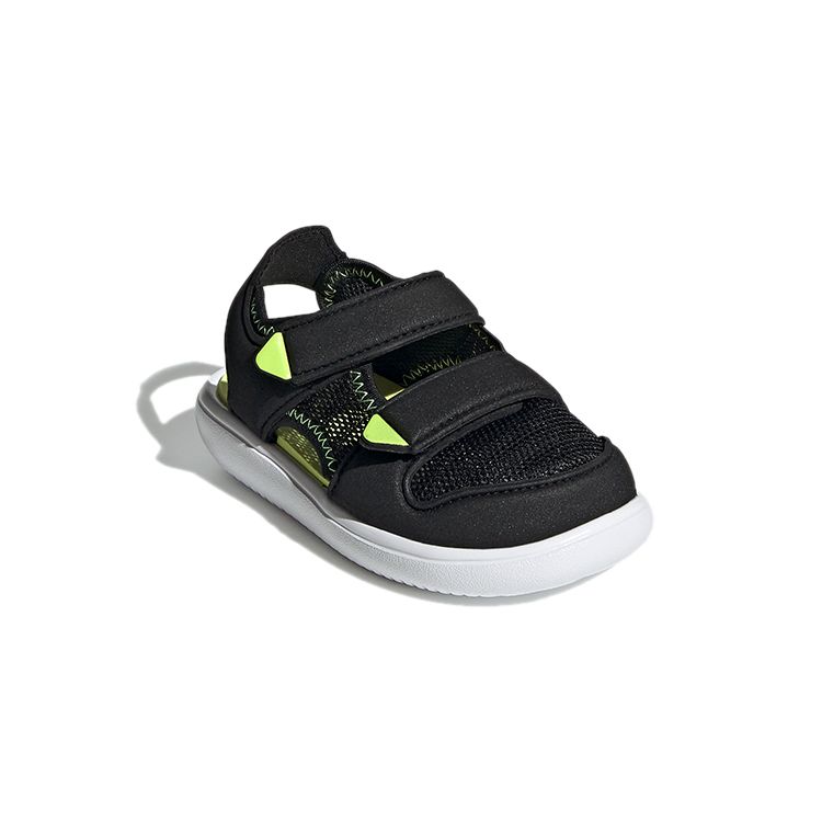 Adidas Water Sandal Durable Low Top Baby Shoes Black Yellow Baby Shoes GX2478