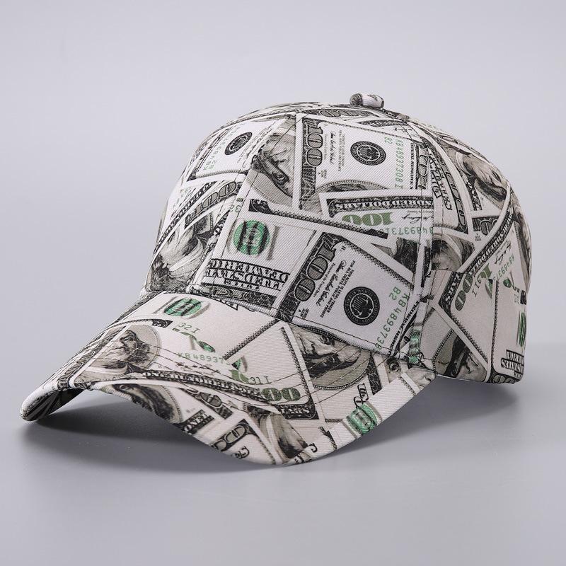 Spring/Summer USD Pattern Baseball Hat Fashion Soft Top Print Duck Tongue Hat Unisex Pop Sunshade Duck Tongue Cap