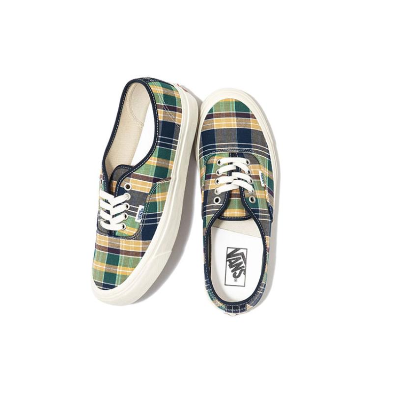 Vans Стиль 44 Низкие Кеды Повседневная Обувь для Скейтбординга Унисекс Желто-Зелено-Синяя Клетка 'Желто-Зелено-Синие' Кроссовки VN0A5KX45TK