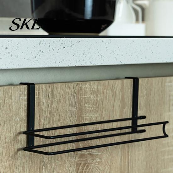 Kitchen Countertop Space Saver Hanging Paper Towel Rack, Drill-Free Metal Organizer, Saving Heavy Duty Organizer Storage Rack for under Cabinet