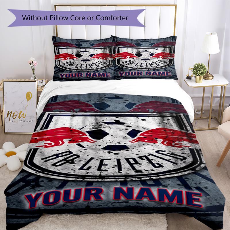 Rb Leipzig Customize Your Name Bedding Set Breathable Duvet Cover With Pillowcases Decorative Bed Linen For Bedroom Home Decoration Birthday Gift