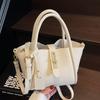 Wholesale Korean Light Luxury Simple Lychee Pattern Portable Bucket Bag Fashionable Versatile Commuter Style Women's Messenger Bag