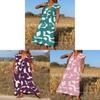 Summer Ladies A Line Dress With Geometric Print And V Neck For Casual Wear