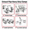 40-76mm Pipe Connection Hoop Stainless Steel Steel Pipe Clamp Strong Exhaust Pipe Clamp
