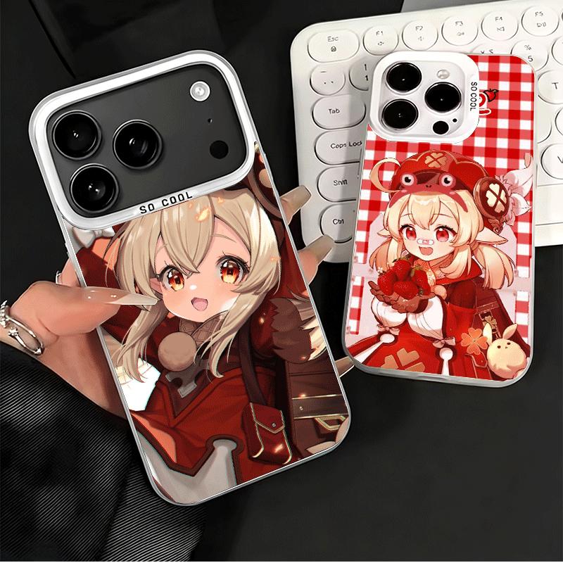 Genshin Impact Klee Shockproof Phone Case for iPhone 17 Air 16 16E 15 Pro Max 14 Plus 13 Mini 12 Back Cover Anti Fall Fundas