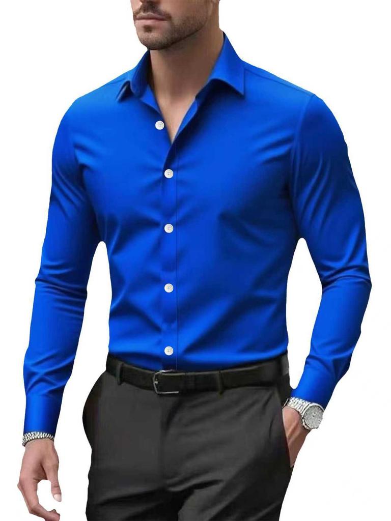 Professional Slim Fit Plus Size Workwear: Long Sleeve White & Short Sleeve Black Shirts