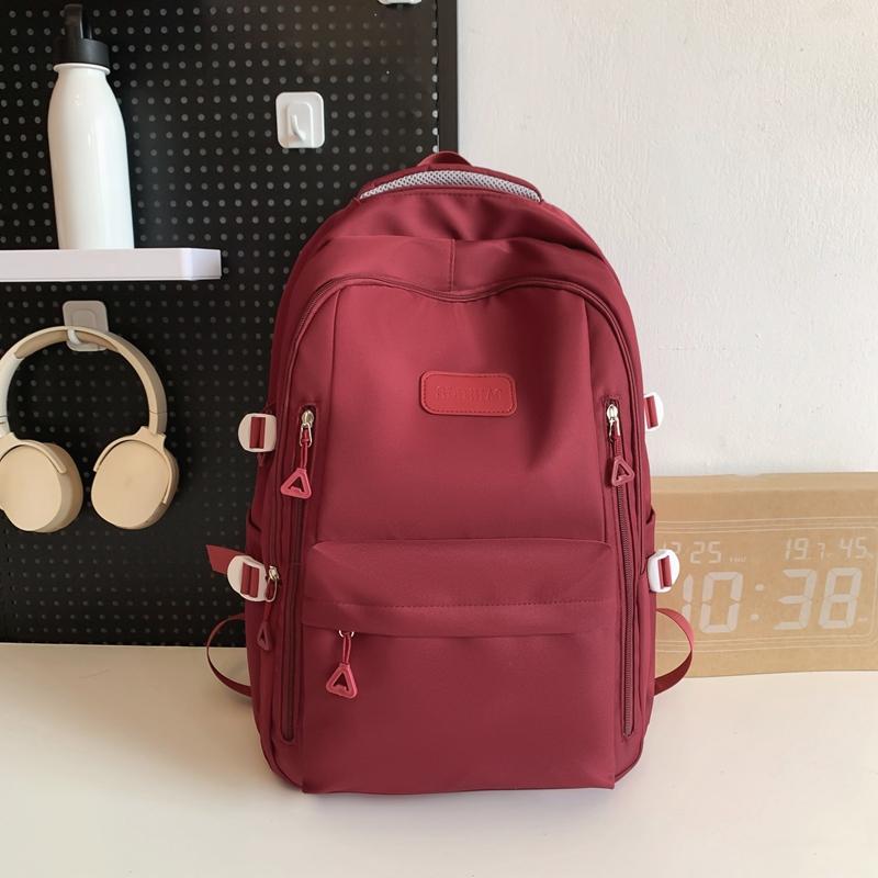 Рюкзак женский младший старший школьник школьный рюкзак однотонный рюкзак большой емкости