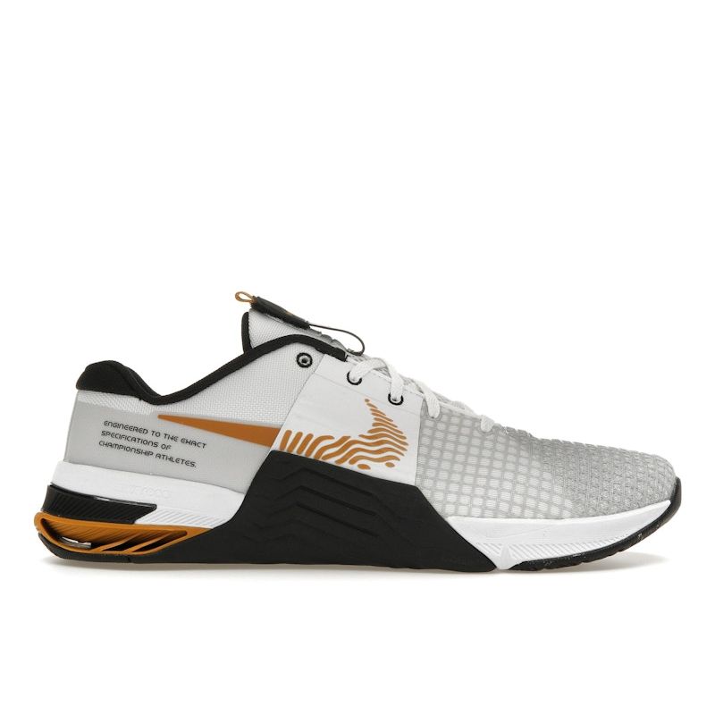 Nike Metcon 8 White Gold Suede Men Sneakers Black Photon-Dust DO9328-100