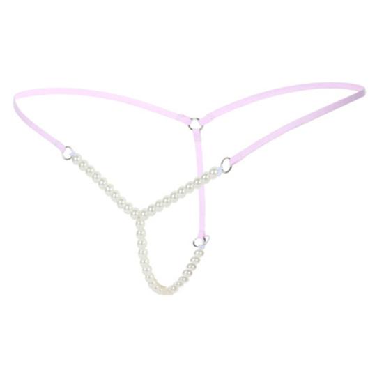 Women Sexy Faux Pearl String Massage Underwear Briefs Thongs G-String Knickers