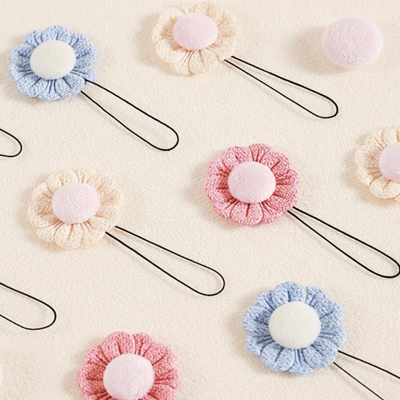 Multipurpose Nonslip Bed Sheet Holders 8Pcs Sunflower Style Soft Clip Safe Fabric Clamps For Home Decors