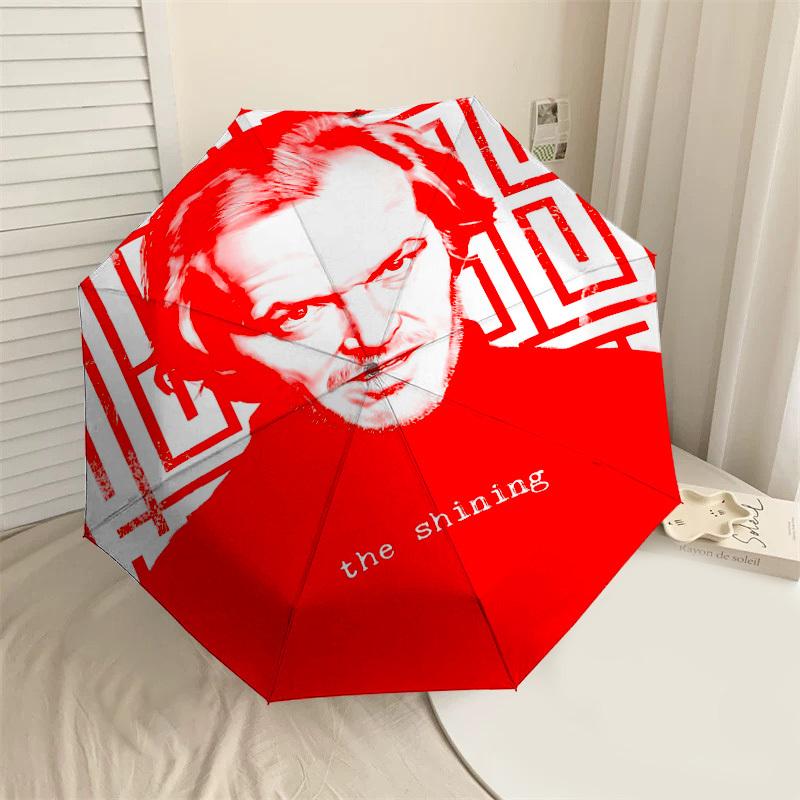 1pc the shining Automatic Open/Close Umbrella Compact Folding Umbrella with 8-Rib Shaft lightweight esign, for Women/Men1226A