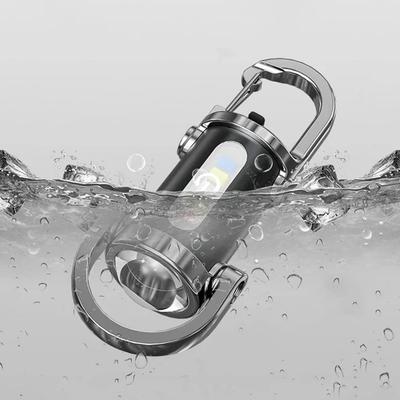 Мини-фонарик Многофункциональный светодиодный брелок-фонарик COB USB-перезаряжаемый Карманный фонарик для улицы и экстренных ситуаций
