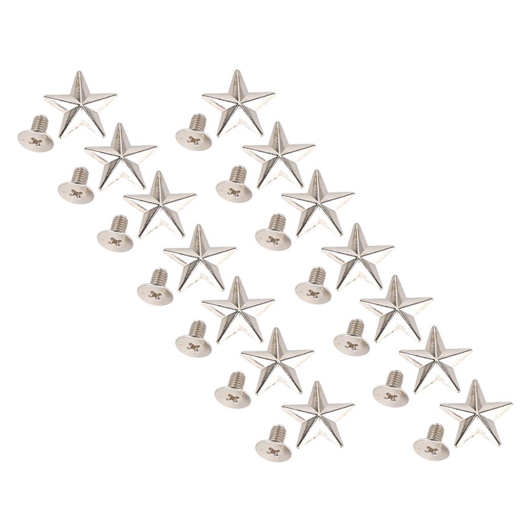 Заклепка в форме звезды, кнопка-гвоздик из цинкового сплава, заклепка для обуви, сумок, одежды, украшения, серебро