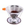 Stainless Steel Cone Coffee Filter Dripper Double Layer Mesh Coffee Cone Filter Home Kitchen