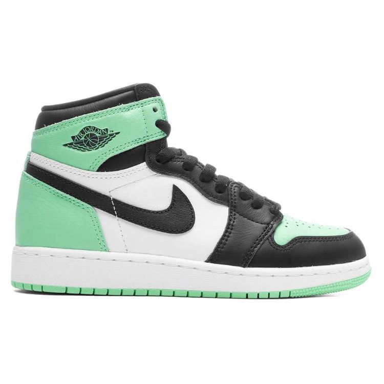 Air Jordan 1 Retro High OG GS Green Glow Детские кроссовки Белый Черный FD1437-130