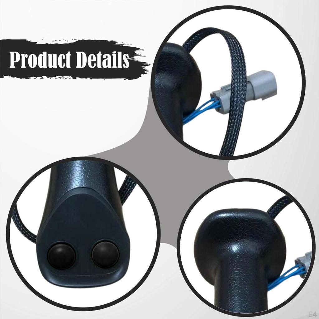 Excavator Control Lever with 2 Buttons, Easy to Mount And Comfortable, Ideal for Construction