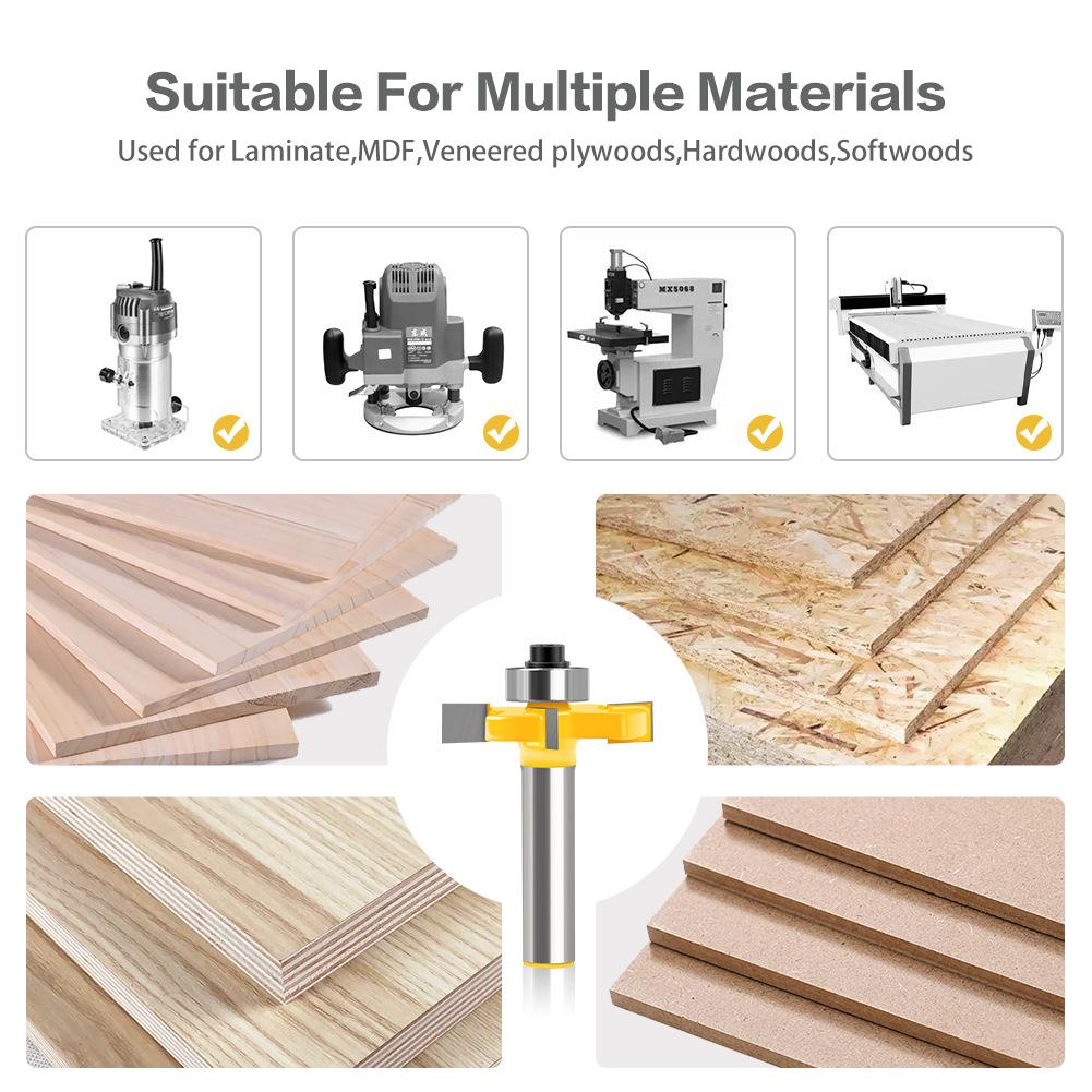 4-лезвийный шариковый Т-нож 8 рукоятка Деревообрабатывающая фреза Пазовая фреза Фреза для выемок Сплавная режущая головка Фреза для триммера