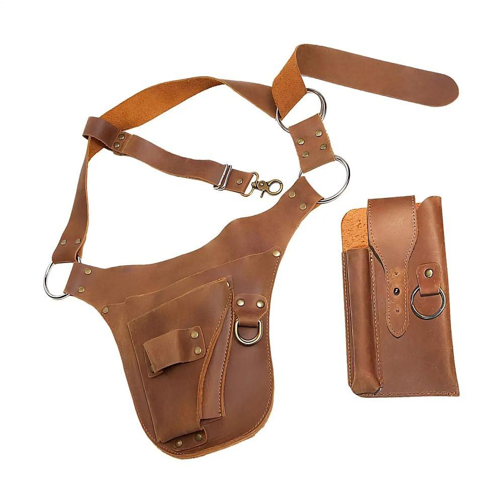 Rivet Decor Tool Pouch Punk Style Hip Bag Florist Tool Utility Belt Outdoor Activities