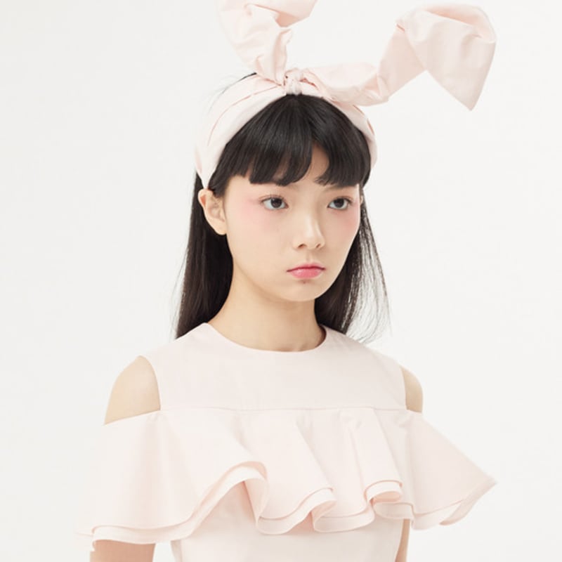 LOVUEE Розовая повязка на голову с кроликом