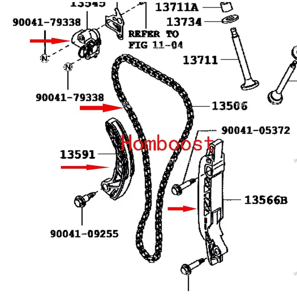 13506-B2040 Engine Timing Chain Kit KF-VE For Daihatsu Atrai Hijet Mira Cocoa Tanto Toyota Pixis Epoch Joy