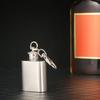 1 Oz Hip Flask Portable Good Sealing Sturdy Anti-rust with Keychains Travel Bottle Wine Flask Daily Use