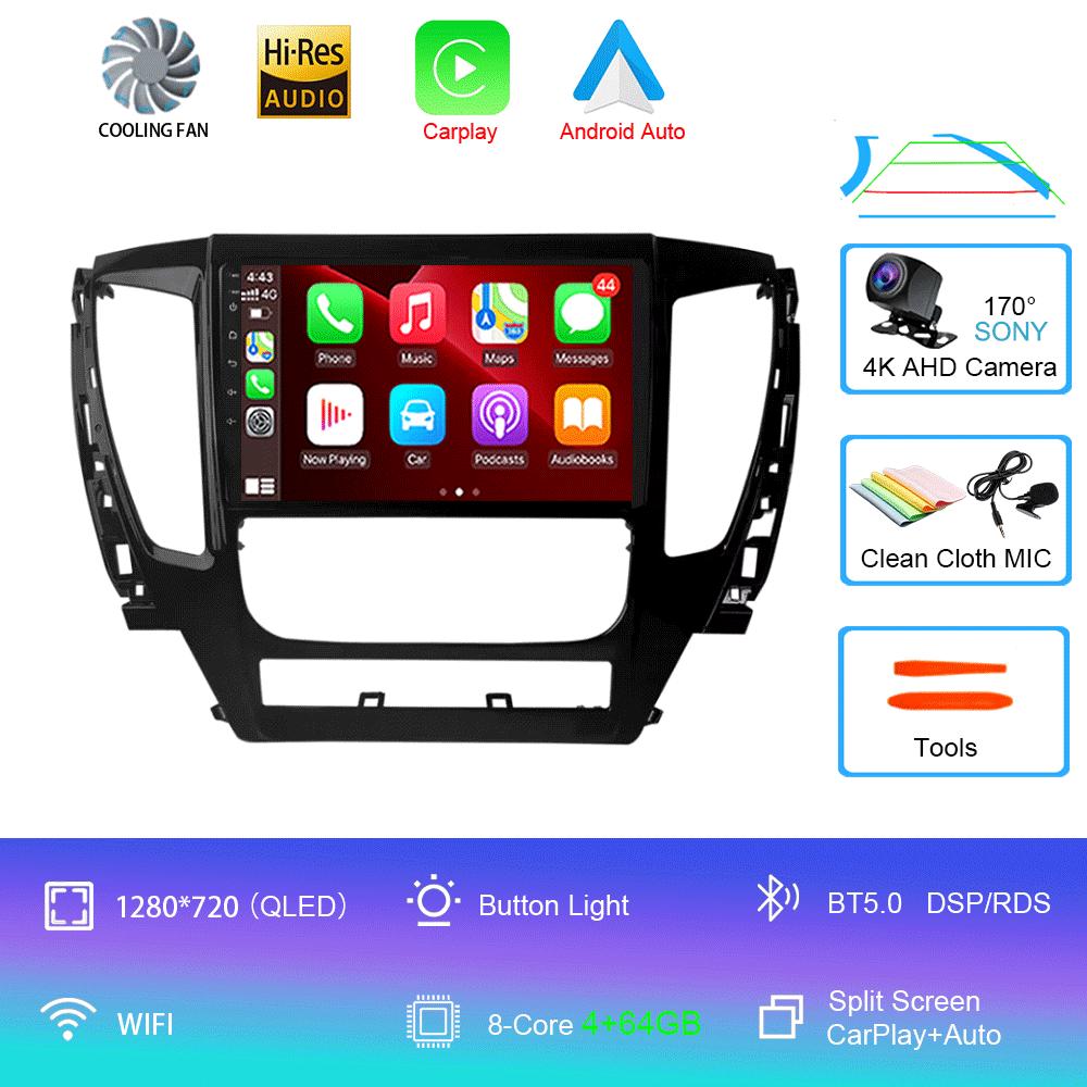 Для Mitsubishi Pajero Montero Sport 3 2015-2021 Автомобильный мультимедийный радиоприемник GPS DPS IPS CarPlay 360 Панорамный оптический Android 14