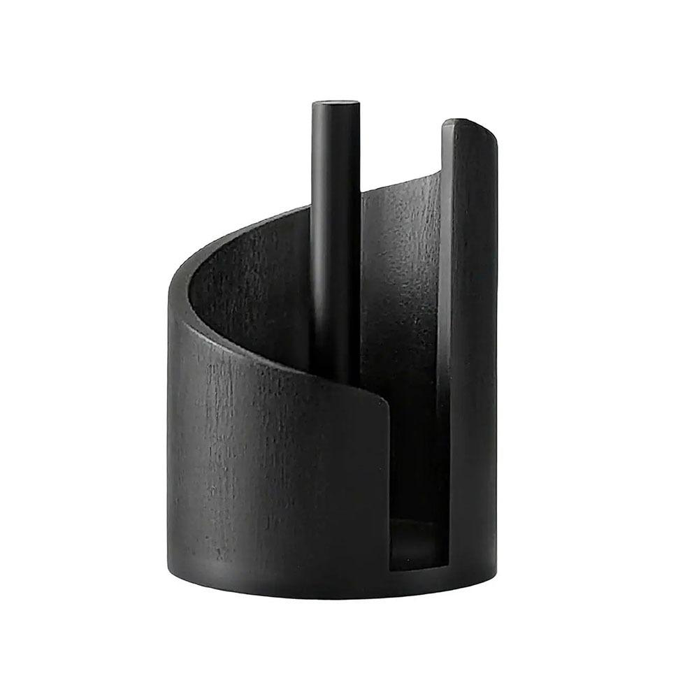 Large Capacity Wooden Paper Towel Holder Countertop Design Freestanding Base Freestanding Paper Roll Holder Ornament Storage