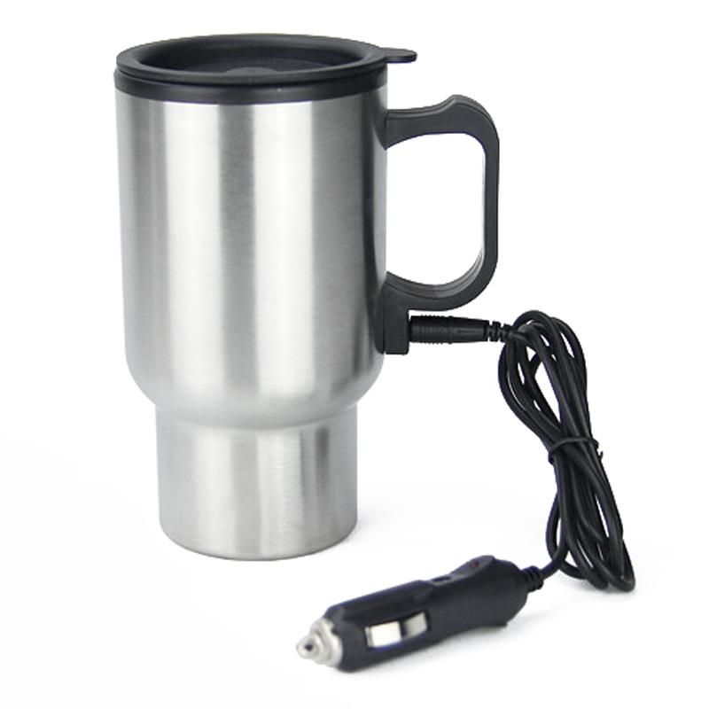 Чайник из нержавеющей стали, дорожный автомобильный горшок, прикуриватель, вода 12 В, 450 мл